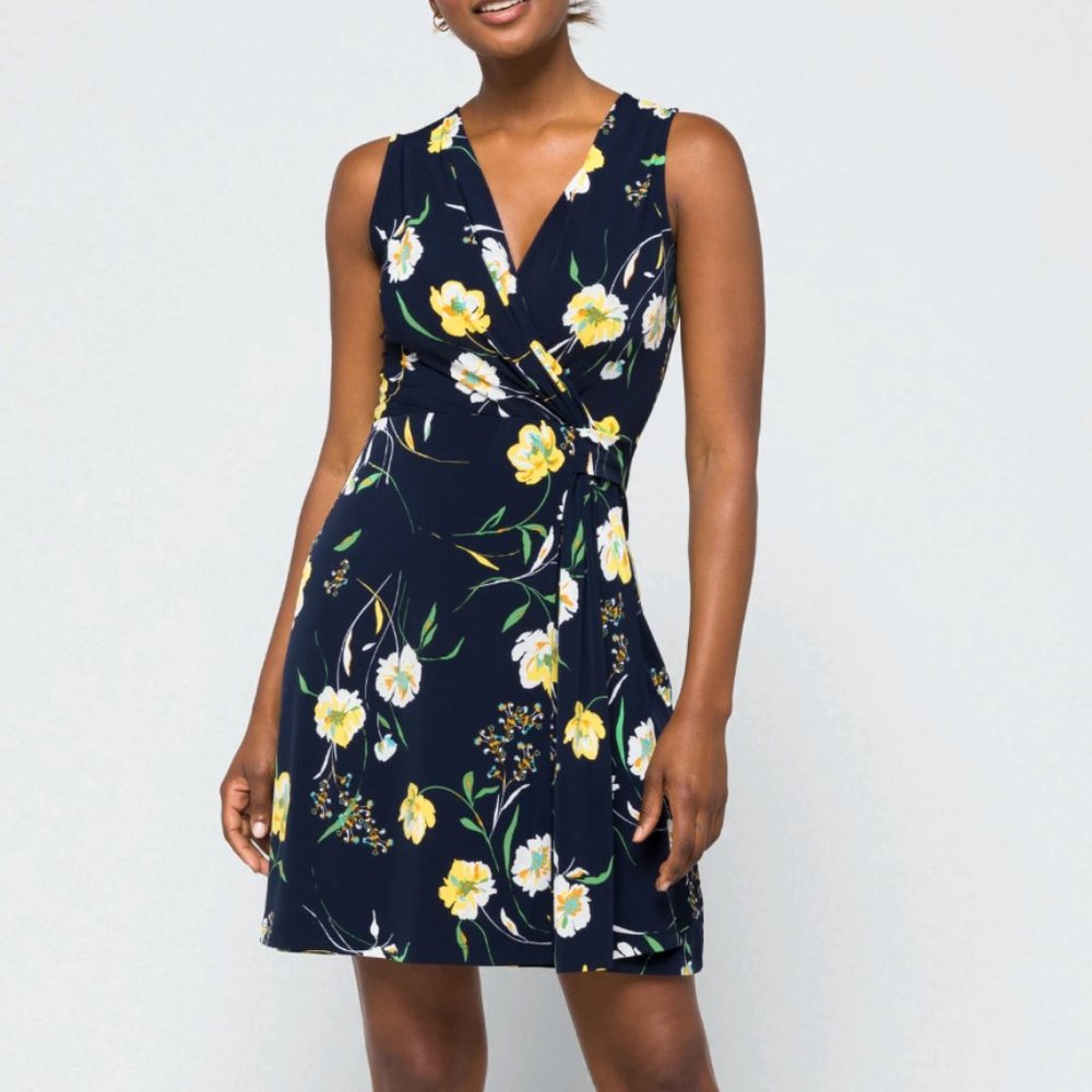 KAILEIGH Seanna Faux Wrap Knit Dress